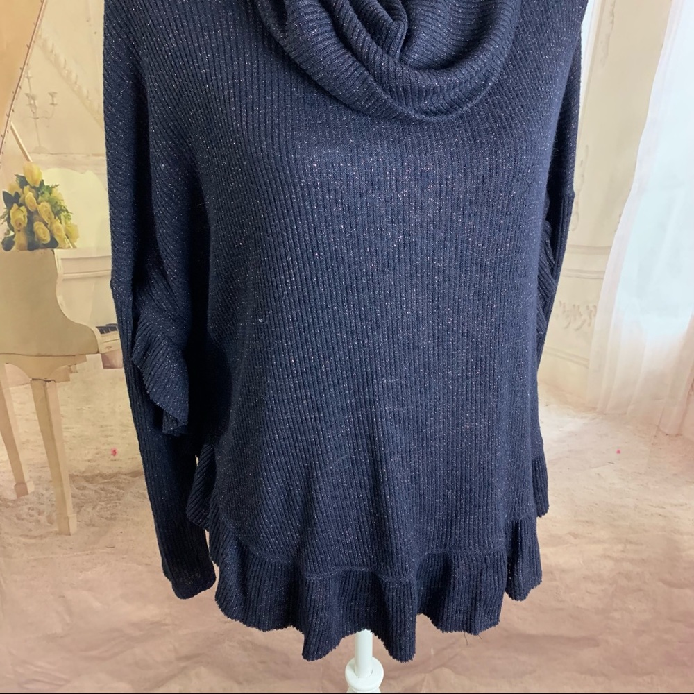 Anthropologie Postmark Ribbed Ruffle Turtleneck - Picture 7 of 12